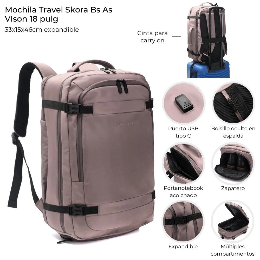 MOCHILA TRAVEL SKORA BS AS VISON 18"