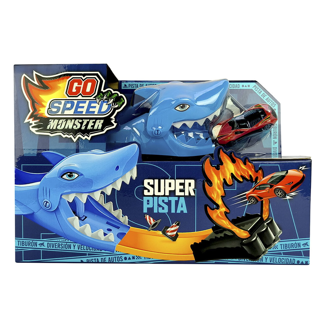 PISTA DE AUTOS TIBURON GO SPEED 30x21x9 CM BABYGUS