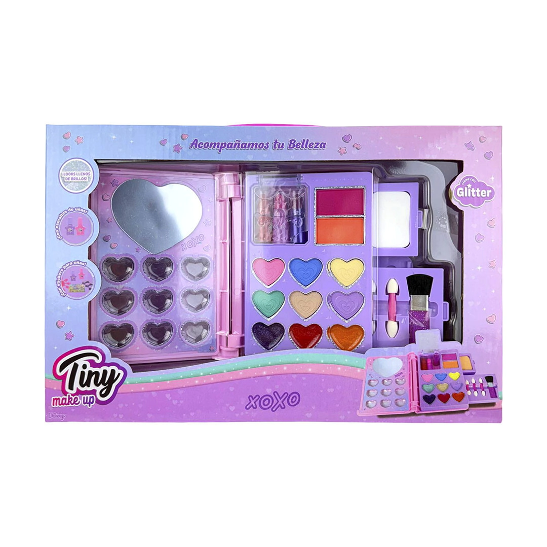 PALETA DE MAQUILLAJES MULTICOLOR CON ESPEJO Y ACCESORIOS TINY