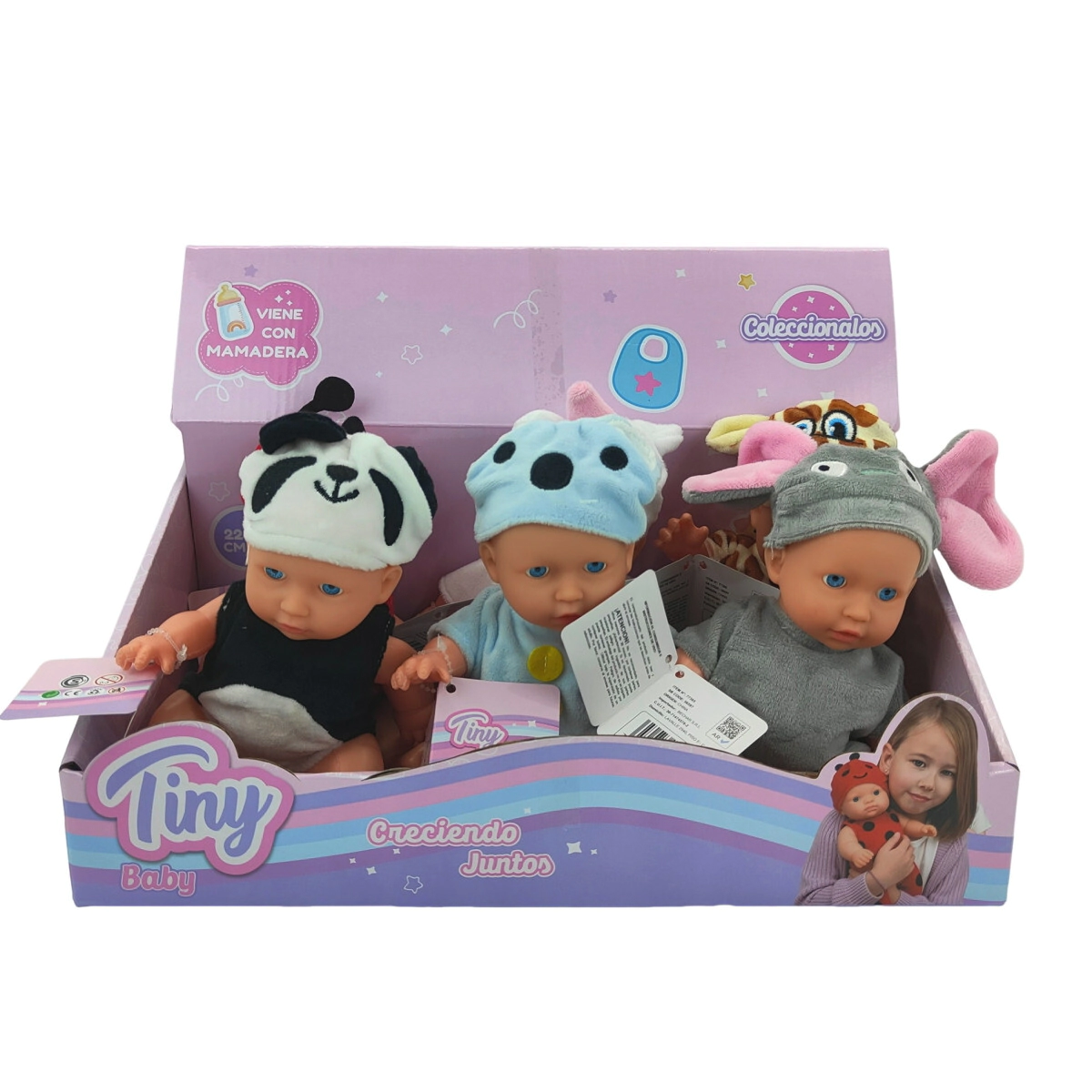 BEBOTE TINY DISFRACES CRECIENDO JUNTOS 22CM 37x21 CM