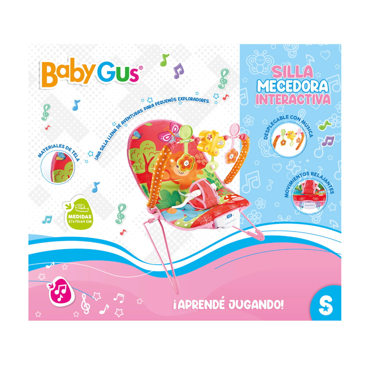 SILLA MECEDORA INTERACTIVA CON SONIDO Y VIBRACION