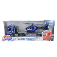 CAMION TRANSPORTADOR HELICOPTERO A FRICCION CON LUZ Y SONIDO