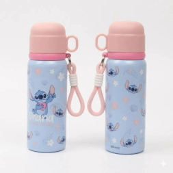 TERMO 550 ML STITCH CON TAZA