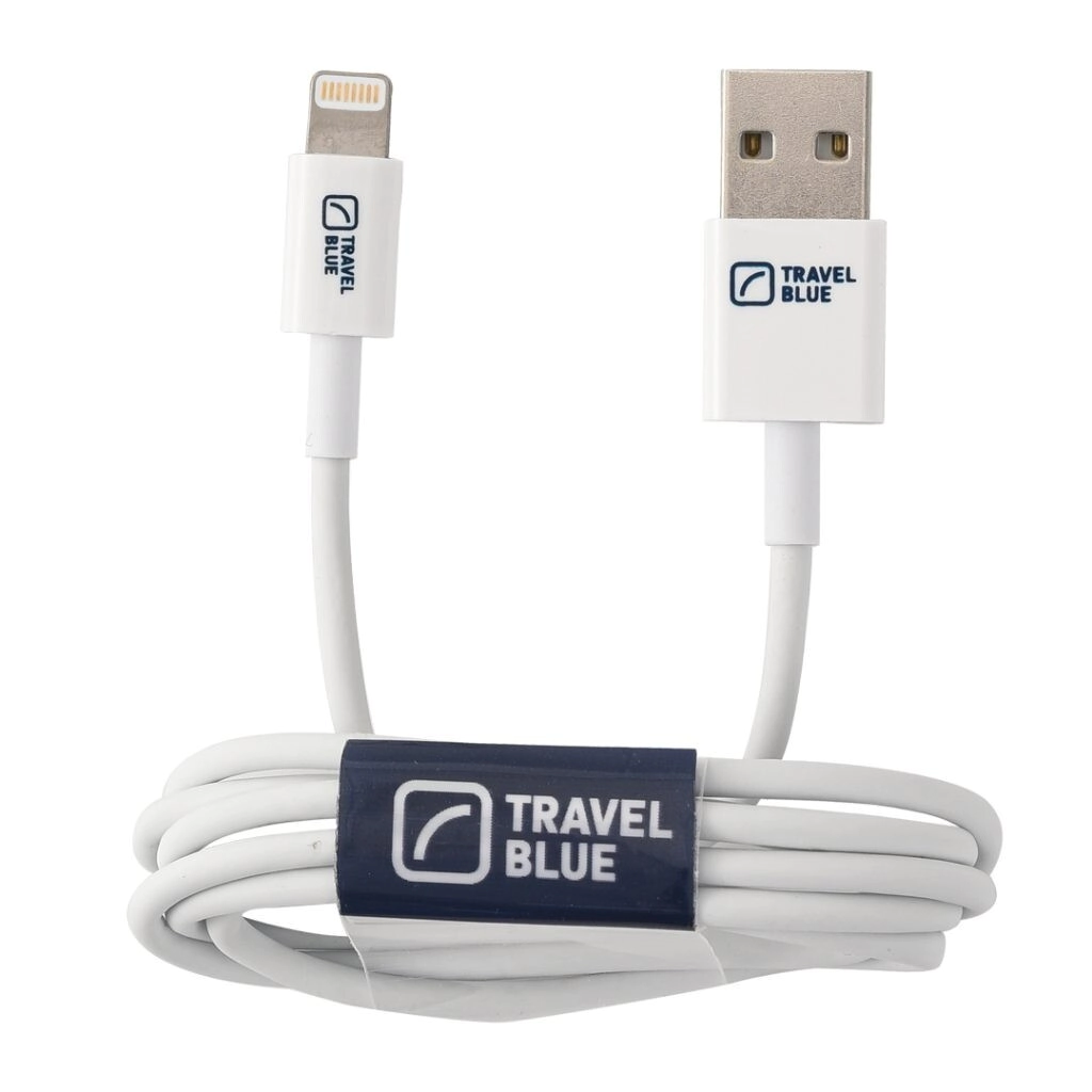 CABLE USB - I-PHONE TRAVEL BLUE