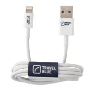 CABLE USB - I-PHONE TRAVEL BLUE