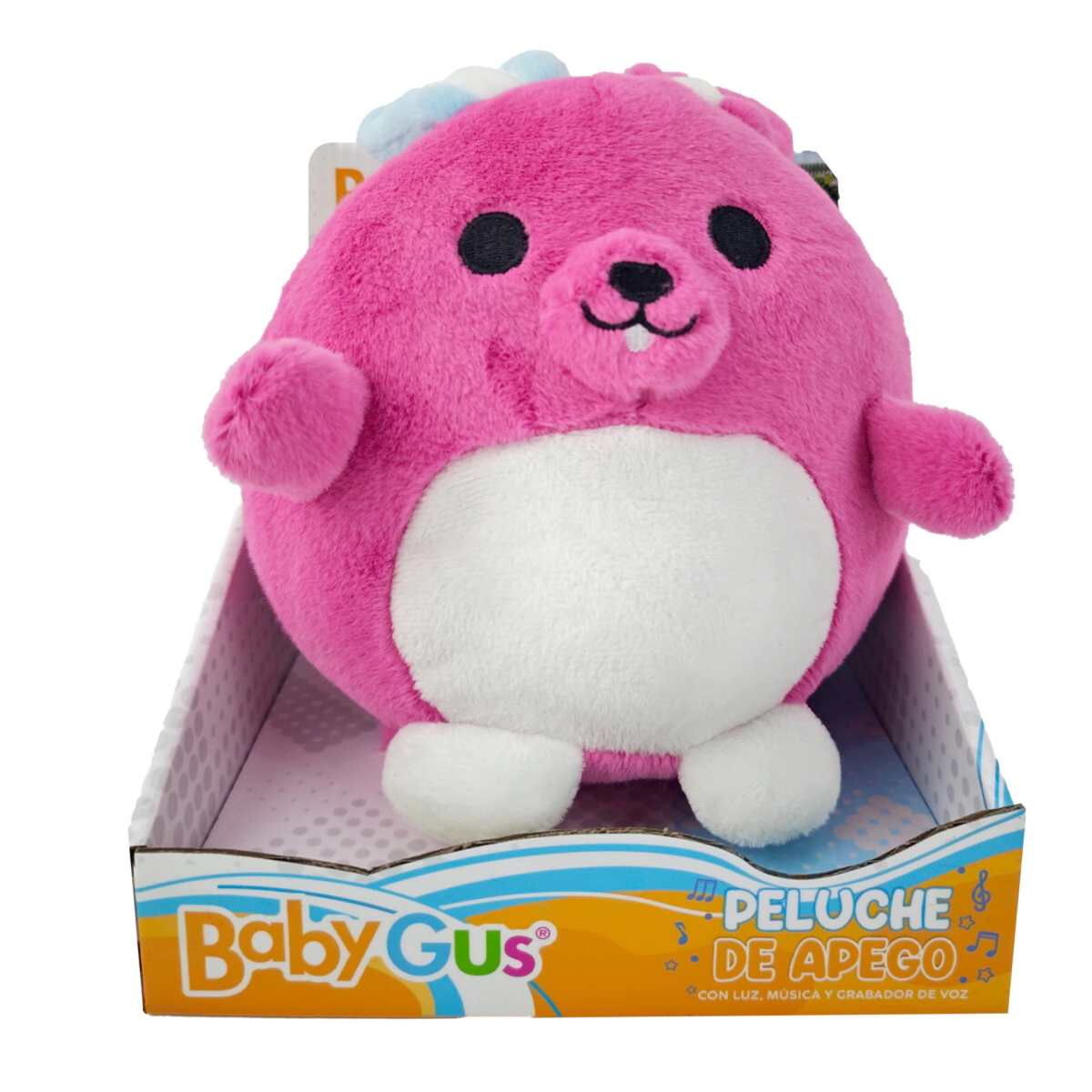 PELUCHE CONEJO CON LUZ Y SONIDO A PILAS