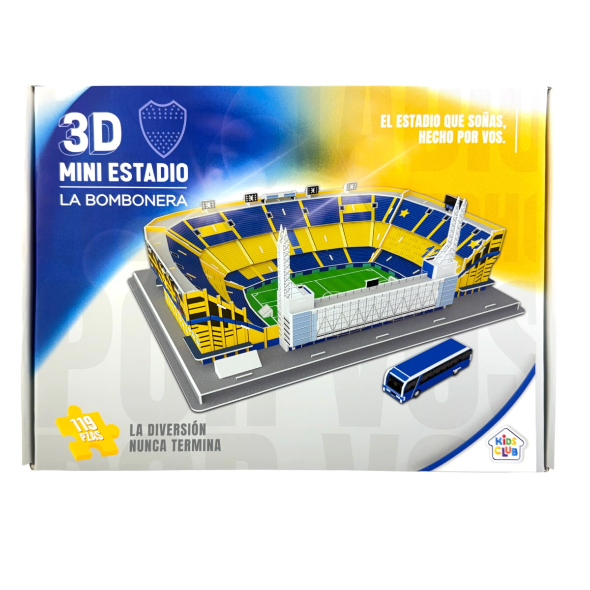 ROMPECABEZAS 3D LA BOMBONERA BOCA JUNIORS 119 PIEZAS 8 X 27 X 15 CM