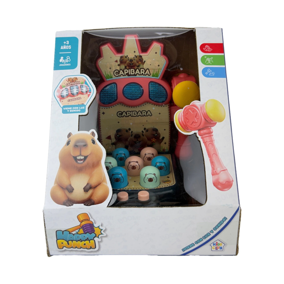 JUEGO HAPPY PUNCH CAPIBARA CON LUZ Y SONIDO