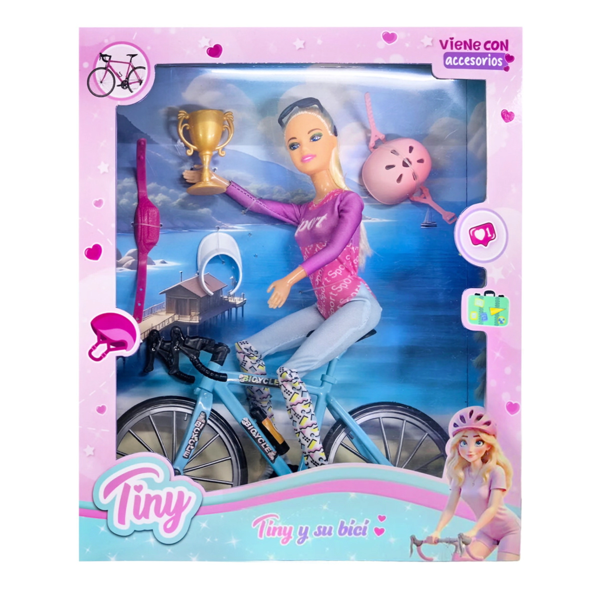 MU�ECA TINY Y SU BICICLETA DEPORTIVA