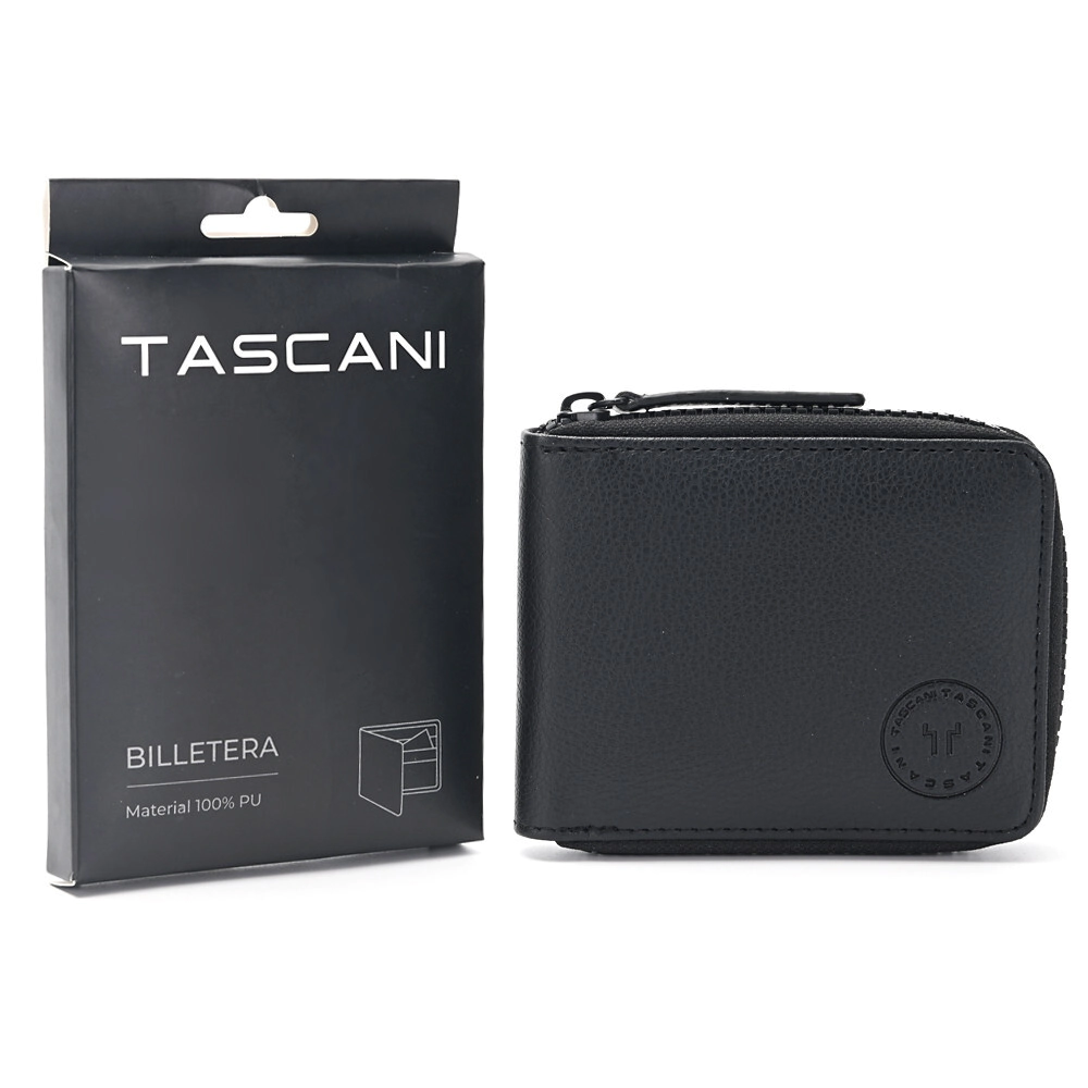 BILLETERA TASCANI CON CIERRE 11x7 CM