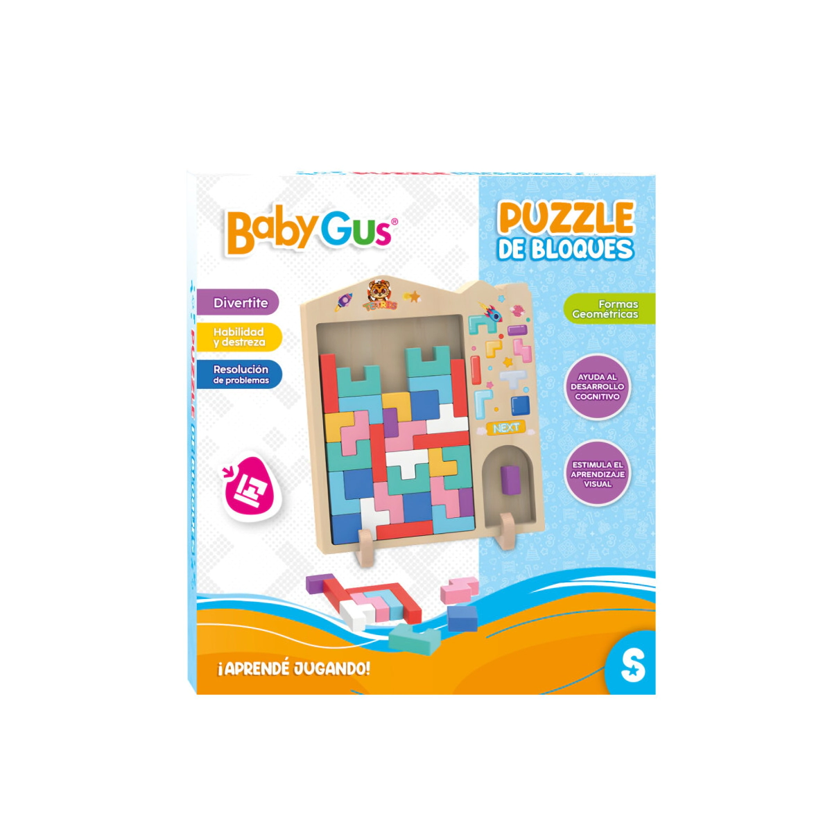 JUEGO TETRIS DE MADERA BABYGUS