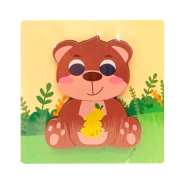 JUEGO DIDACTICO DE ENCASTRE BLOQUES DE MADERA BABYGUS 15X15 CM