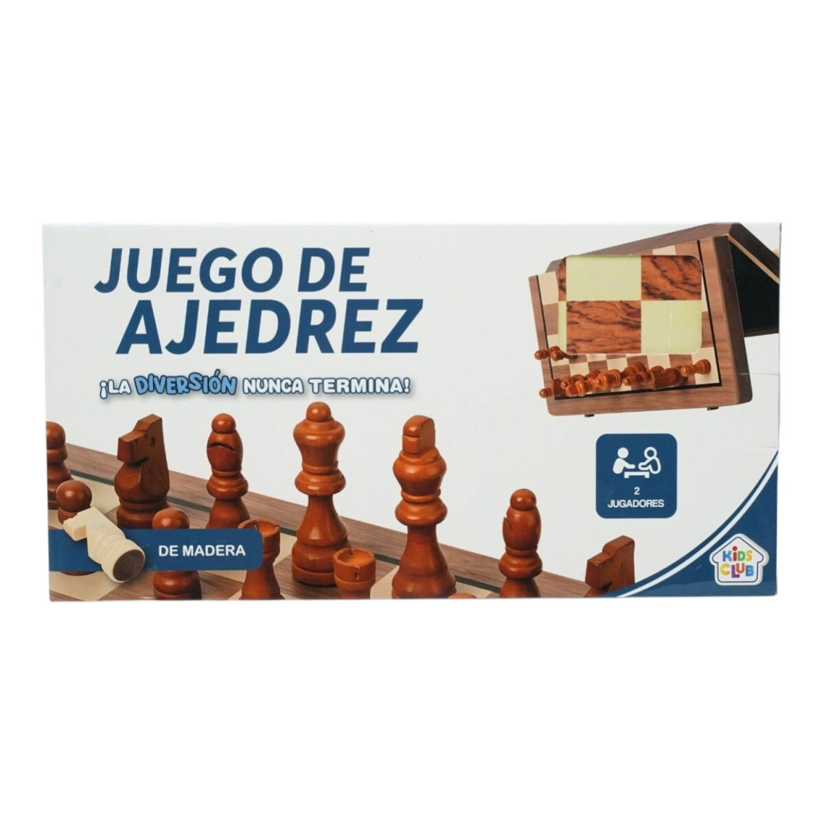 JUEGO DE AJEDREZ CON PIEZAS DE MADERA KIDS CLUB 34 X 17 X 4 CM