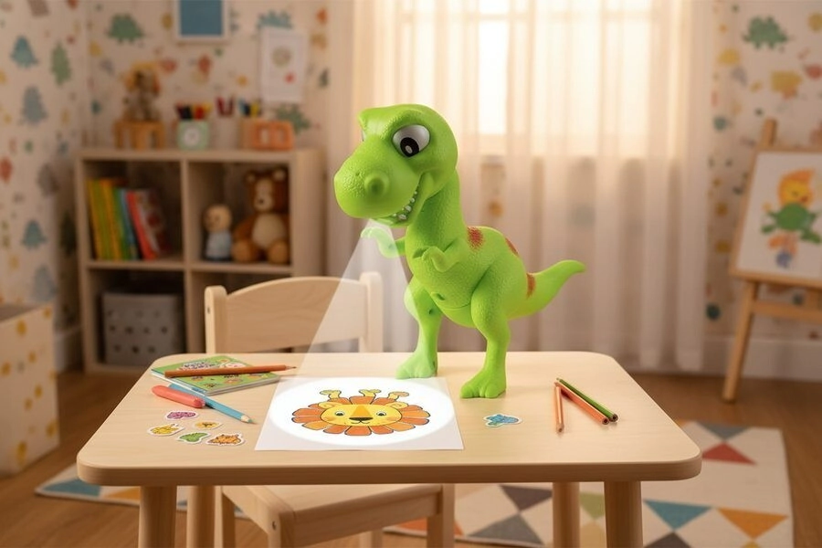 PROYECTOR DE DINOSAURIOS 2 EN 1