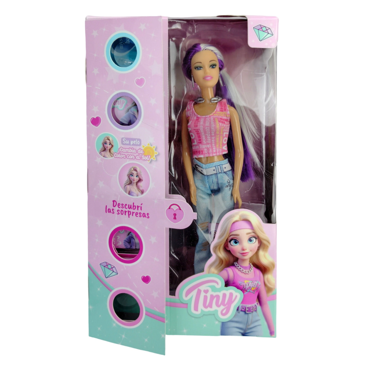 MU�ECA TINY CABELLO CAMBIA DE COLOR CON ACCESORIOS