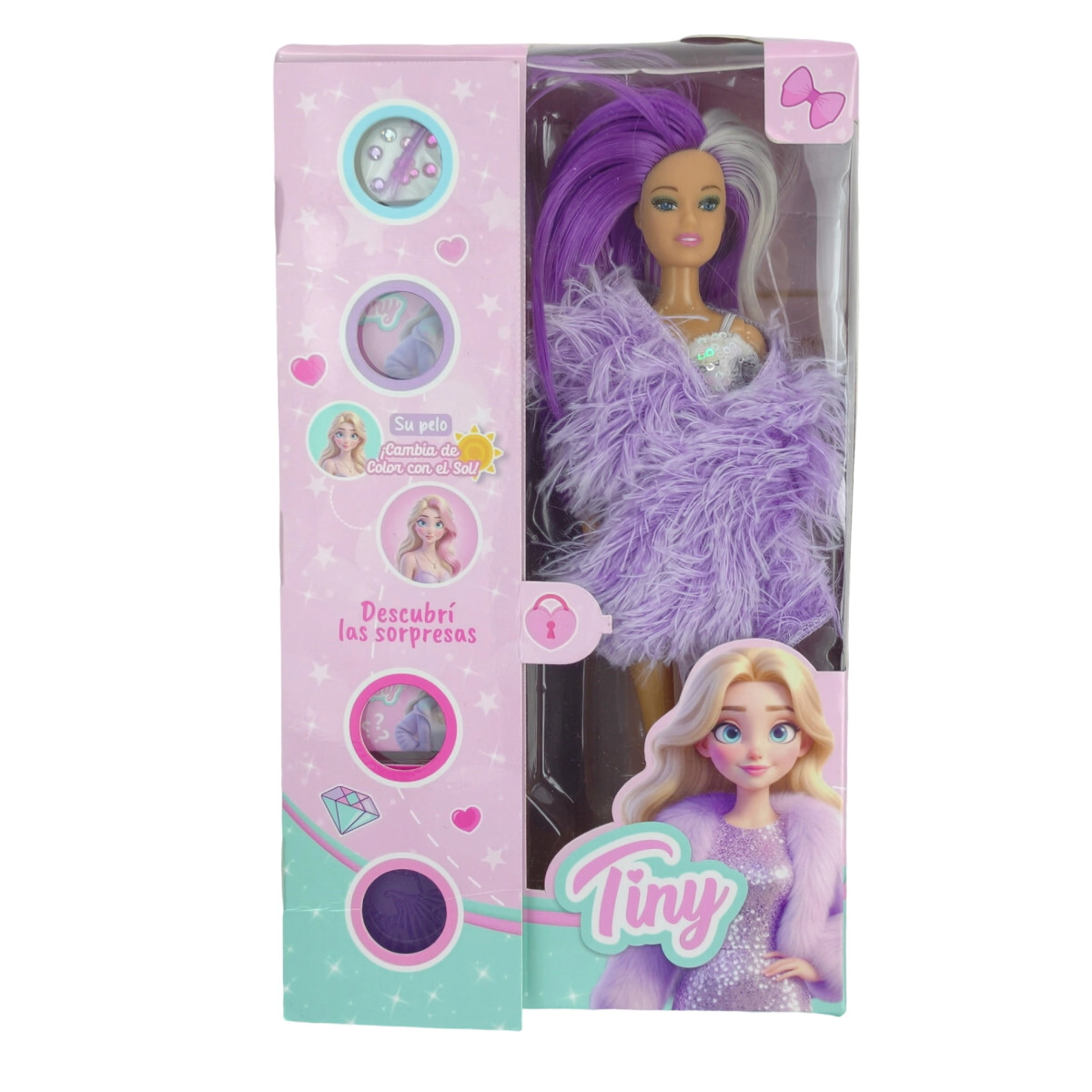 MU�ECA TINY CABELLO CAMBIA DE COLOR CON ACCESORIOS