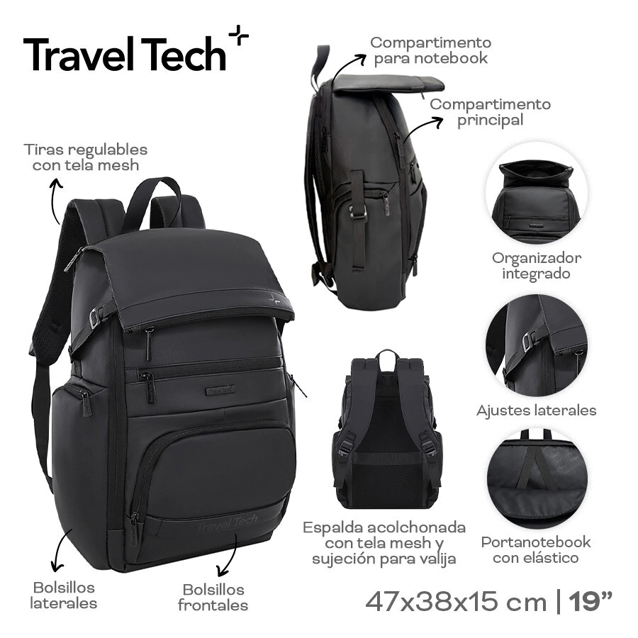 MOCHILA PORTANOTEBOOK TRAVEL TECH