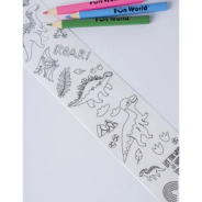 CINTA ADHESIVA COLOREAR FUN WORLD ROAR FW