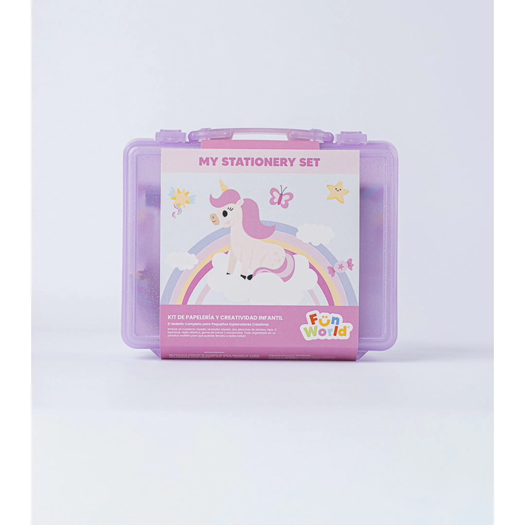 KIT PAPELERIA CREATIVIDAD FUN WORLD RAINBOW FW
