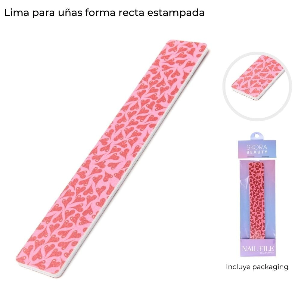 LIMA PARA U�AS RECTANGULAR ESTAMPADA SKORA