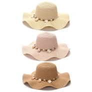SOMBRERO MUJER CAPELINA PIEDRITAS SKORA