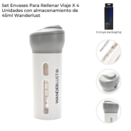SET ENVASES PARA RELLENAR VIAJE X4 - 45ML WDLT
