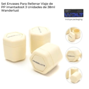 SET ENVASES PARA RELLENAR X3 VIAJE PP IMANTADOS - 38ML WDLT