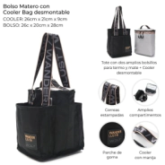 BOLSO MATERO CON COOLER BAG DESMONTABLE WANDERLUST