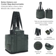 BOLSO MATERO CON COOLER BAG DESMONTABLE WANDERLUST