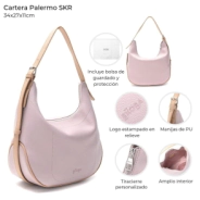 CARTERA PALERMO SKORA LAVANDA 34x27x11 CM