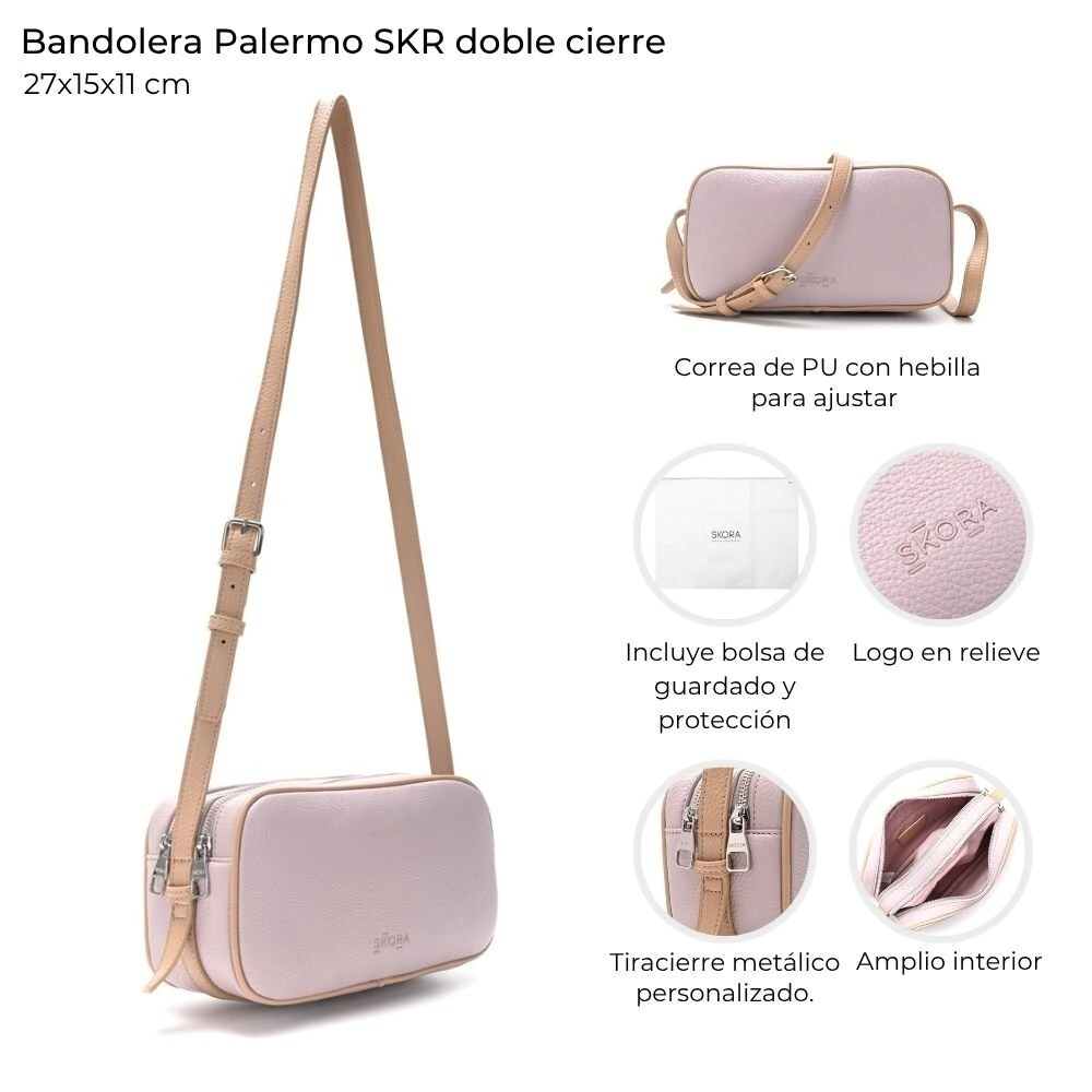BANDOLERA PALERMO SKORA LAVANDA 27x15x11 CM