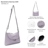 BANDOLERA BULNES SKORA LAVANDA 33x19x8 CM