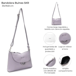 BANDOLERA BULNES SKORA LAVANDA 33x19x8 CM