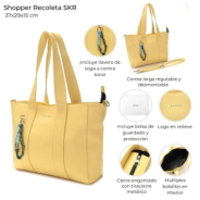 SHOPPER RECOLETA SKORA LIMON 37x29x15 CM