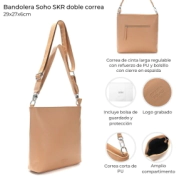 BANDOLERA SOHO SKORA 29x27x6 CM BEIGE