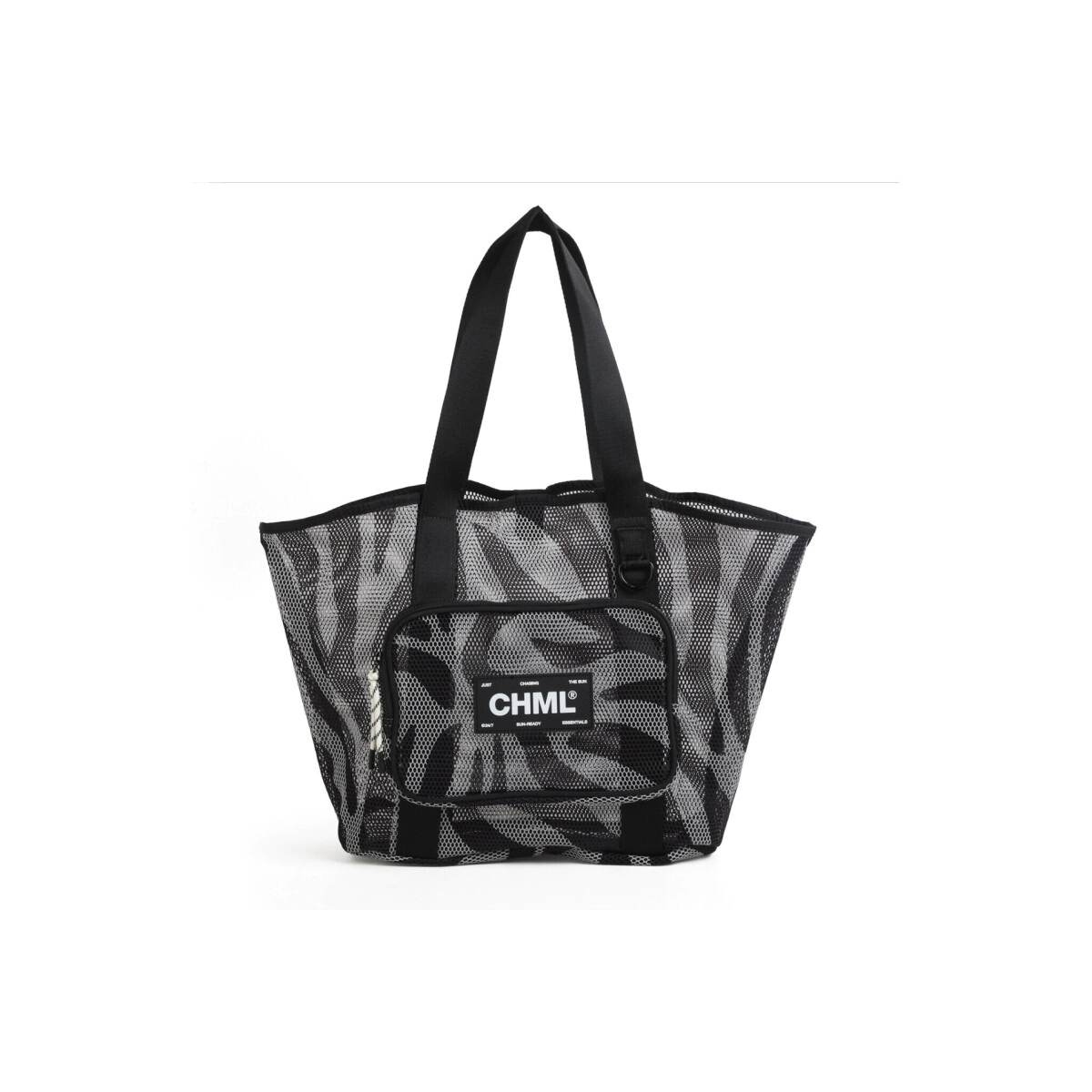 BOLSO PLAYERO TROPICAL CHIMOLA CEBRA BLACK