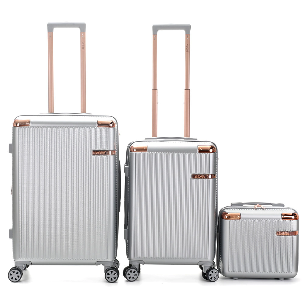 SET VALIJAS 20"/24" + BEAUTY SKORA BS AS ABS ALUMINIO