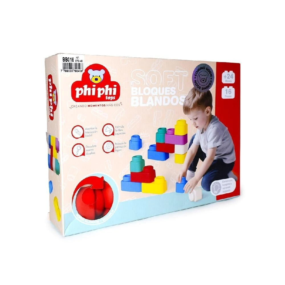 BLOQUES SOFT 16 PIEZAS PHI PHI TOYS