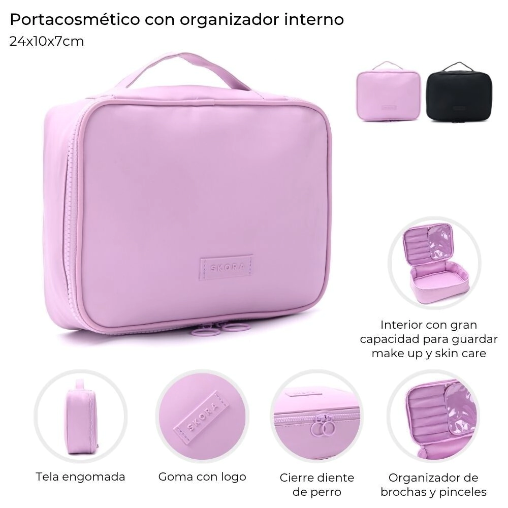 PORTACOSMETICO CON ORGANIZADOR INTERNO SKORA