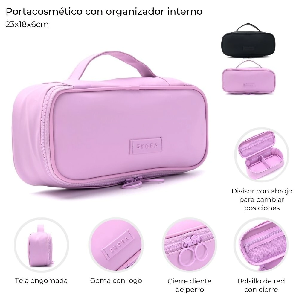 PORTACOSMETICO CON ORGANIZADOR INTERNO SKORA