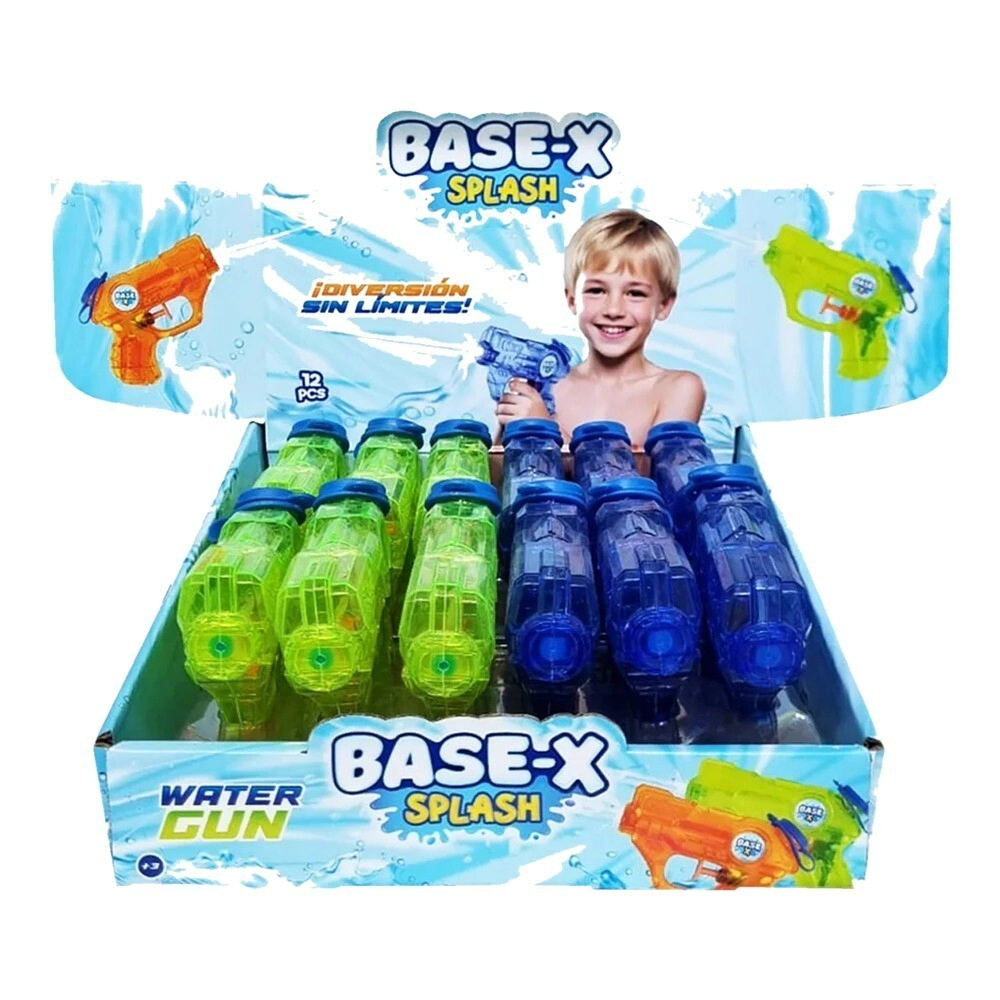 PISTOLA DE AGUA TRANSPARENTE BASE-X SPLASH