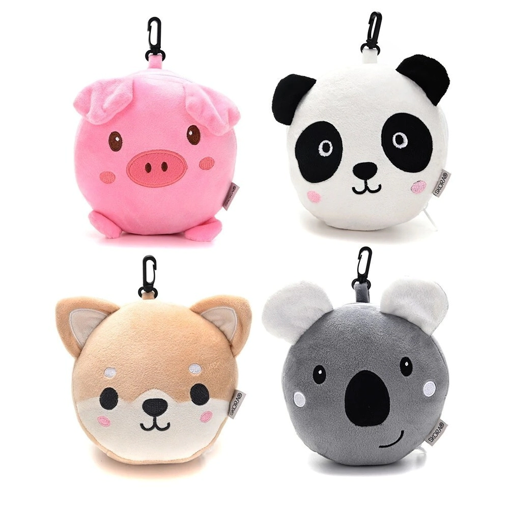 2 EN 1 ANTIFAZ Y ALMOHADA PLEGABE KIDS ANIMALITOS SKORA
