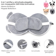 2 EN 1 ANTIFAZ Y ALMOHADA PLEGABE KIDS ANIMALITOS SKORA