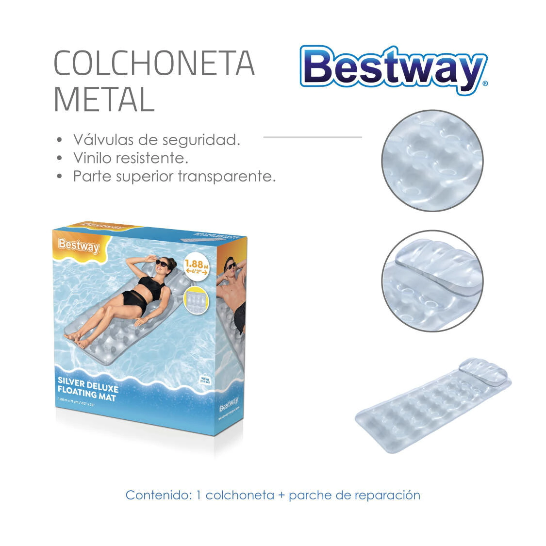 INFLABLE COLCHONETA METAL 188x71 CM BESTWAY (2012)