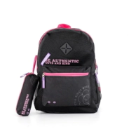 SET MOCHILA ESCOLAR + CARTUCHERA BAGCHERRY NEGRA (3440005)