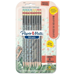 Paper Mate 8 pzas  hexagonal Vintage