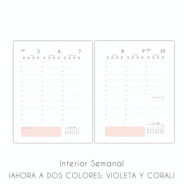 AGENDA N°8 SEMANAL MARROQUINERIA PASTEL ENCUADERNADO NORPAC