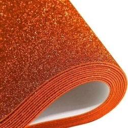 Goma Eva x10 c/brillo naranja 40x60