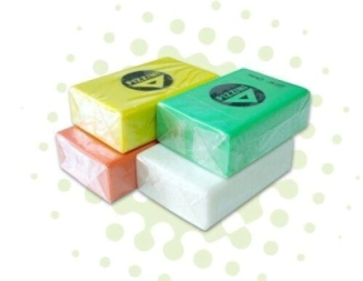 Goma escolar mini 30x20x10 mm Fluo (SOLO X 60 UNIDADES)