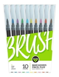 Marcador Pincel Plus x10